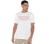 Stranger Things Logo Grid Front Back Unisex T Shirt, White, Small