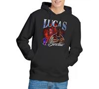 Stranger Things Lucas Homage Unisex Hoodie, Black Hooded Sweatshirt, M