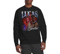 Stranger Things Lucas Homage Unisex Sweatshirt, Black, X-Large