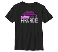 Stranger Things Maglietta a Maniche Corte Stile retrò Arcade T-Shirt, Nero, M Unisex-Bambini e Ragazzi