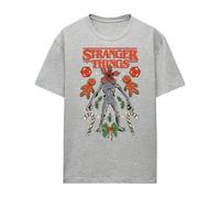 Stranger Things Maglietta Unisex con demogorgone Natalizio, Dadi, canne e Biscotti, Atletica Erica, Grigio (Athletic Heather), 3XL