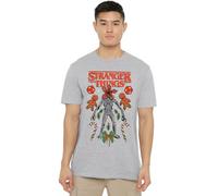 Stranger Things Maglietta Unisex con demogorgone Natalizio, Dadi, canne e Biscotti, Atletica Erica, Grigio (Athletic Heather), 3XL