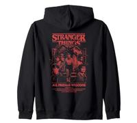Stranger Things Mindflayer Group Horror Movie Poster Felpa con Cappuccio