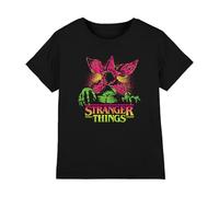 Stranger Things Neon Demogorgon T-Shirt Bambini, Nero, 12-13 A