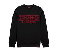 Stranger Things Nero Logo Felpa Unisex Adulti