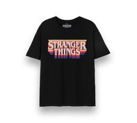 Stranger Things Nero Retro Logo T-shirt a maniche corte Unisex Adulti