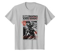 Stranger Things Newspaper Demogorgon Sighting Maglietta, Bambini, Argento, 12 Anni