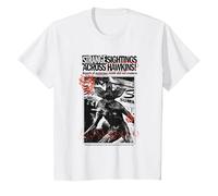 Stranger Things Newspaper Demogorgon Sighting Maglietta, Bambini, Bianco, 10 Anni