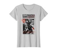 Stranger Things Newspaper Demogorgon Sighting Maglietta, Donna, Argento, XL