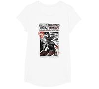 Stranger Things Newspaper Demogorgon Sighting Maglietta, Ragazze, Bianco, L
