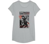 Stranger Things Newspaper Demogorgon Sighting Maglietta, Ragazze, Grigio Melange, L