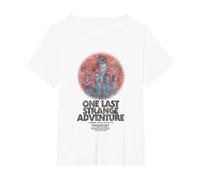 Stranger Things One Last Adventure Poster Maglietta, Donna Plus-Size, Bianco, 1X