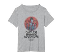 Stranger Things One Last Adventure Poster Maglietta, Donna Plus-Size, Grigio Melange, 2X