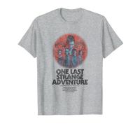 Stranger Things One Last Adventure Poster Maglietta, Uomo, Grigio Melange, L