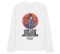 Stranger Things One Last Adventure Poster Unisex Long Sleeve T Shirt, White, Medium