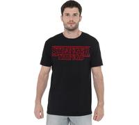 Stranger Things Outline Logo T-Shirt Unisex, Nero, X-L