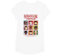Stranger Things Pixel Group Select Character Maglietta, Ragazze, Bianco, S