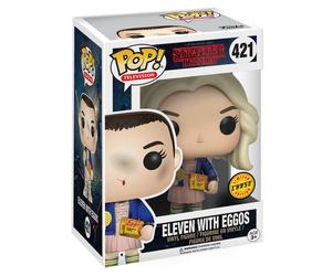 STRANGER THINGS - POP FUNKO VINYL FIGURE 421 ELEVEN WITH EGGOS 9CM - CHASE