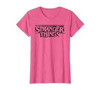 Stranger Things Punk Logo Black Maglietta, Donna, Rosa mélange, XS