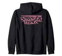 Stranger Things Punk Logo Pink Felpa con Cappuccio