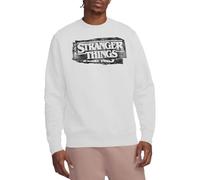 Stranger Things Punk Logo Unisex Sweatshirt, White, Medium