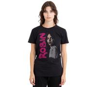 Stranger Things Robin Neo Homage Ladies T Shirt, Black, Medium