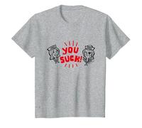 Stranger Things Scoop Ahoy Steve Harrington Robin Si Succhia Maglietta, Bambini, Grigio Melange, 4 Anni