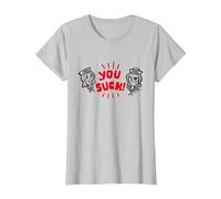 Stranger Things Scoop Ahoy Steve Harrington Robin Si Succhia Maglietta, Donna, Argento, XS