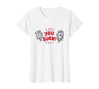 Stranger Things Scoop Ahoy Steve Harrington Robin Si Succhia Maglietta, Donna, Bianco, L