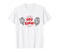 Stranger Things Scoop Ahoy Steve Harrington Robin Si Succhia Maglietta, Uomo, Bianco, XXL