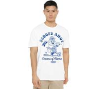 Stranger Things Scoops Ahoy Retro T-Shirt Unisex, Bianco, M