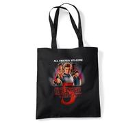 Stranger Things Season Five Poster Borsa Riutilizzabile Per La Spesa Da Viaggio, Nera