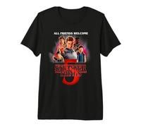 Stranger Things Season Five Poster Maglietta Premium