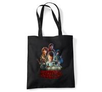 Stranger Things Season One Poster Borsa Riutilizzabile Per La Spesa Da Viaggio, Nera