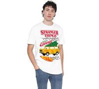 Stranger Things Seasons Eatings Pizza Van Christmas Unisex T Shirt, White, XX-Large