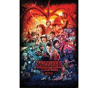 Stranger Things - Seasons Montage - Poster Stampa - Dimensioni 61 x 91,5 cm
