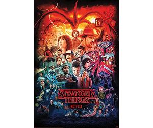 Stranger Things - Seasons Montage - Poster Stampa - Dimensioni 61 x 91,5 cm