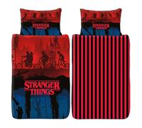 Stranger Things Set Copripiumino Singolo Netflix Righe Sottosopra 2-in-1 Design