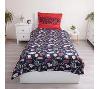 Stranger Things Set Reversibile Copripiumino In Cotone 100% Upside Down Single