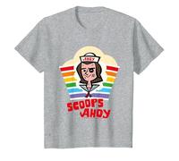Stranger Things Si aggiudica Il Rainbow Pride di Steve Harrington Maglietta, Bambini, Grigio Melange, 6 Anni