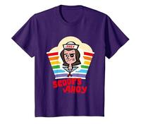 Stranger Things Si aggiudica Il Rainbow Pride di Steve Harrington Maglietta, Bambini, Viola, 2 Anni