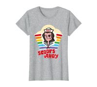 Stranger Things Si aggiudica Il Rainbow Pride di Steve Harrington Maglietta, Donna, Grigio Melange, XS