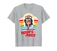 Stranger Things Si aggiudica Il Rainbow Pride di Steve Harrington Maglietta, Uomo, Grigio Melange, 5XL