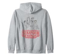 Stranger Things Sketch Group Logo Felpa con Cappuccio