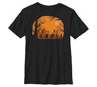 Stranger Things Stranger Haunt Maglietta a Maniche Corte T-Shirt, Nero, Taglia Unica Unisex-Bambini e Ragazzi