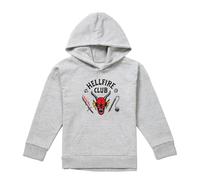 Stranger Things Stranger Things Hellfire Club Youth Kids Boy/Girls Pull-Over Hoodie, Athletic Heather Hooded Sweatshirt Unisex - Bambini e Ragazzi (Pacco da 1)