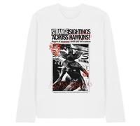 Stranger Things Stranger Things Newspaper Demogorgon Sighting Unisex Long Sleeve T Shirt, White T-Shirt Unisex - Adulto