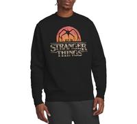 Stranger Things Sunset Logo Felpa Unisex, Nero, XL