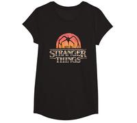 Stranger Things Sunset Logo Maglietta, Ragazze, Nero, L