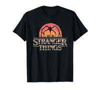 Stranger Things Sunset Logo Maglietta, Uomo, Nero, 3XL